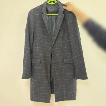 그레이 체크 무늬 체스터 코트 차오패닉