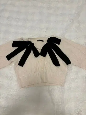 Heather 2WAY 케이블 리본 가디건