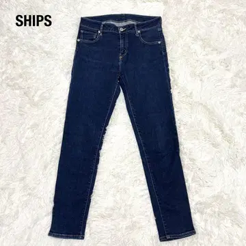 [ SHIPS ] 쉽스 스키니 데님 스트레치 사이즈 M 네이비