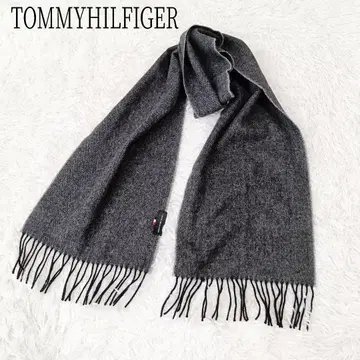 [ TOMMYHILFIGER/타미힐피거 ] 머플러 방한 로고 프린지