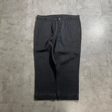 60s 퍼 마즈 코튼 네이비 프린트 택 W39