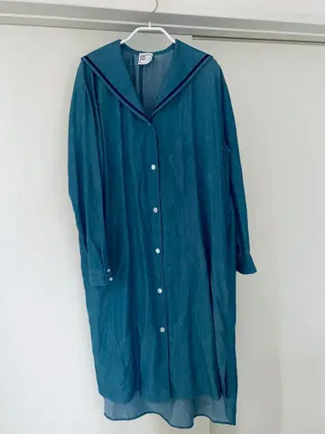 케이타 마루야마 데님 세일러 셔츠 드레스 원피스