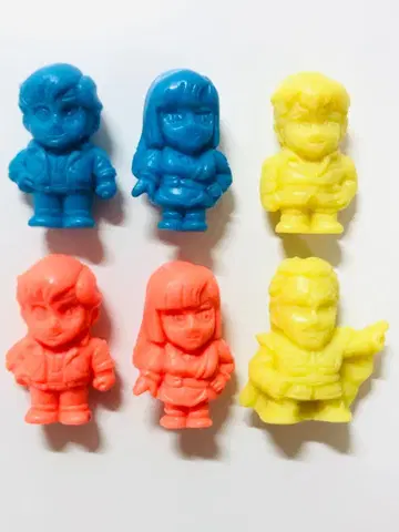 당시물 기동전사 건담 캐릭터 미니 피규어 6개 레어 레트로 쇼와 새상품급