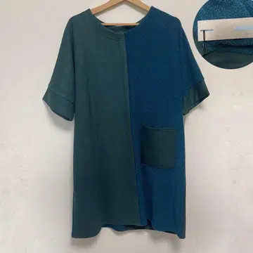 미사용 새상품 코이비토미사키 이소재 절개 디자인 롱 튜닉 루즈핏