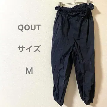 QOUT 네이비 이지 팬츠 허리밴딩