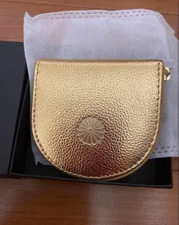 황궁 한정판 코인 케이스 동전 지갑 천연 가죽 골드