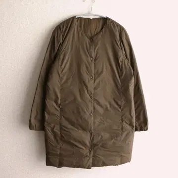 무인양품 포켓터블 노카라 다운 코트