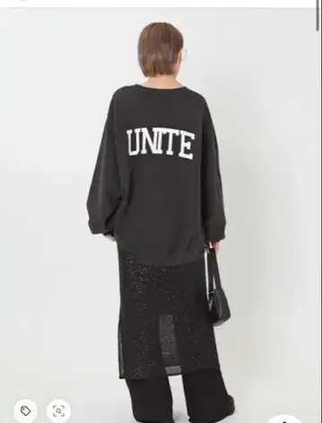 라빠르망 UNITE 프린트 블랙 맨투맨