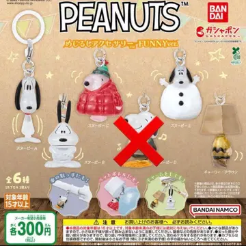 스누피 메지루시 액세서리 5종 세트