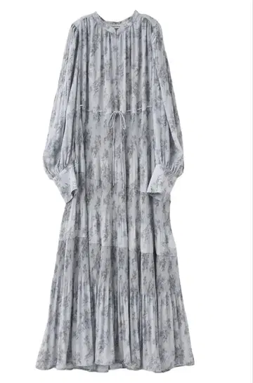 코코딜 플라워 프린트 플리츠 티어드 원피스