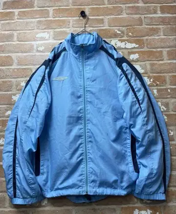 90s 엄브로 UMBRO 나일론 자켓 스카이블루 원포인트 자수