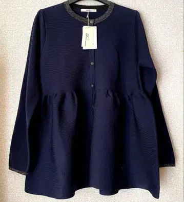 [택 포함 새상품] 페플럼 니트 가디건 네이비