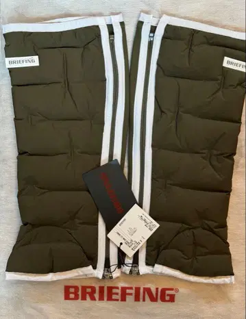 BRIEFING 레그 워머 올리브 그린