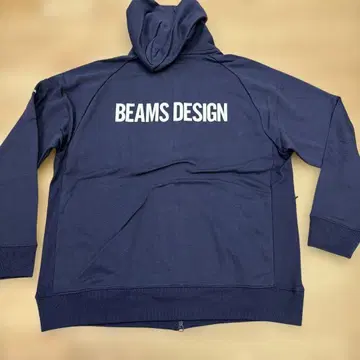 소와 beams design 긴팔 후드티 네이비 LL