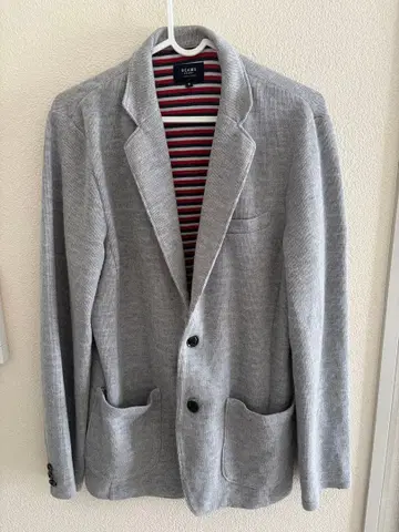 BEAMS HEART 니트 테일러드 자켓 그레이 M