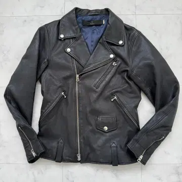 BEAUTY & YOUTH 염소 가죽 더블 라이더스 가죽 자켓 S