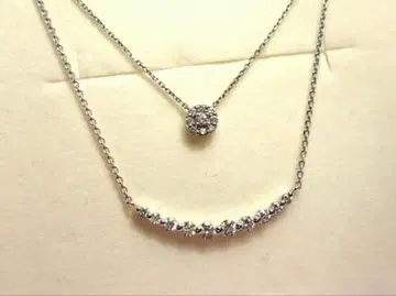 새상품급 [ 반돔 아오야마 ] pt 다이아 류 목걸이