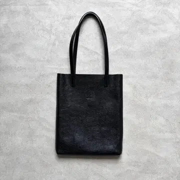 IL BISONTE 새상품급 천연 가죽 레더 토트백 핸드백 블랙