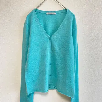 UNIQLO 캐시미어 100% V넥 가디건 터콰이즈계 새상품급