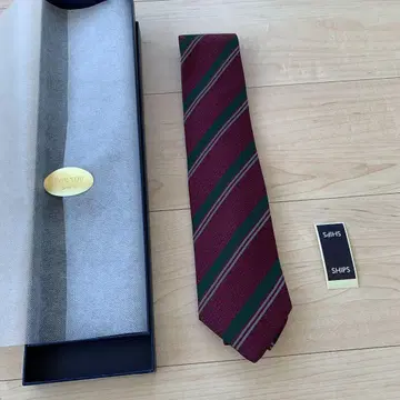 [ 새상품 ] Stefanobigi 와인 컬러 넥타이 SHIPS