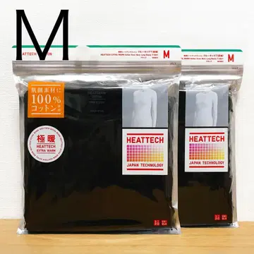 2장 히트텍 코튼 크루넥 T 울트라 웜 블랙 블랙 M 유니클로