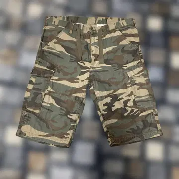 ALPHA INDUSTRIES 카모 패턴 하프 팬츠 L