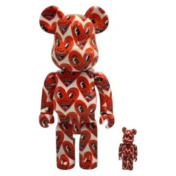 베어브릭 하트 디자인 대소 세트