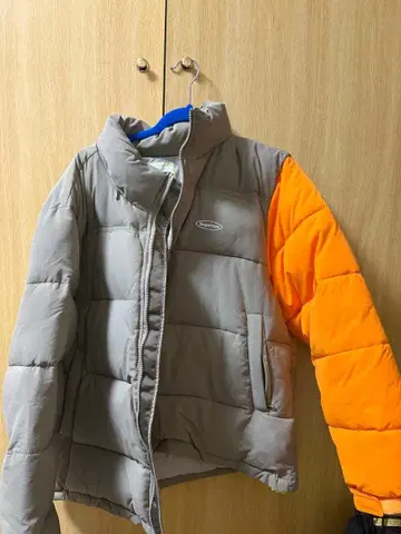 Superrosn Studios 다운 자켓 M 그레이/오렌지