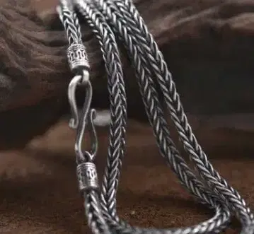 실버 925 뜨개질 목걸이*4