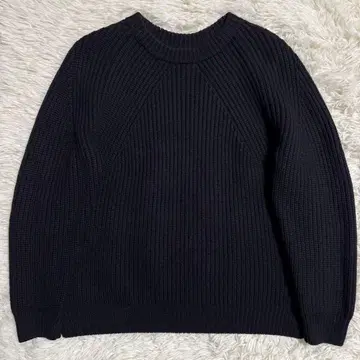 바토너 BATONER 시그니처 크루넥 니트 블랙 M 사이즈