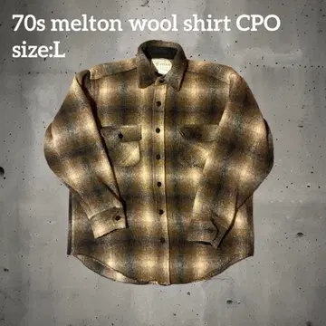MELTON USA제 70s 옴브레 체크 CPO 셔츠 자켓
