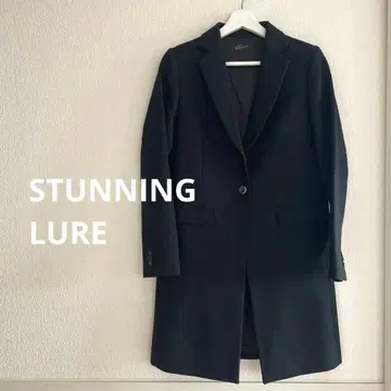 STUNNING LURE 체스터 코트 0 스터링 루어 블랙