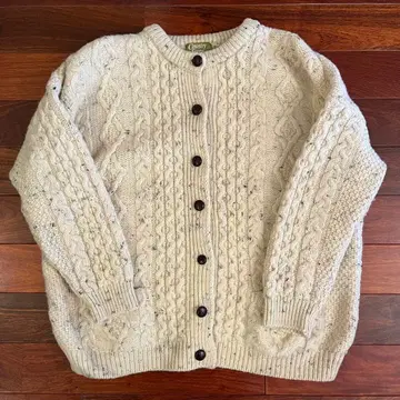 빈티지 영국제 아란 니트 가디건