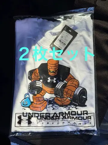 UNDER ARMOUR 언더아머 드래곤 퀘스트 T셔츠 블랙 화이트 2장