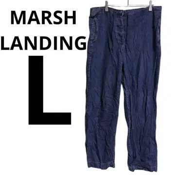 MARSH LANDING [ L ] 다크 블루 와이드 팬츠 데님 청바지