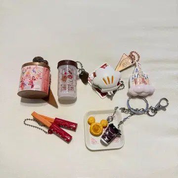 디즈니랜드 키링 가챠가챠 캡슐 40주년 파크 푸드