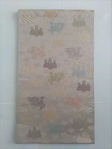 하쿠야 세이베 후쿠로 오비 오동나무 대나무 봉황 문양 초목 염색