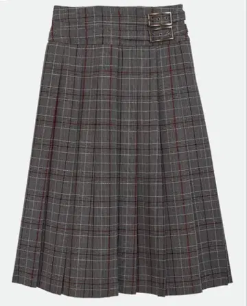 NOUNLESS 체크 랩 스커트