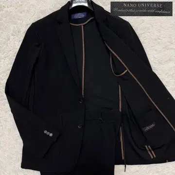 미사용급/최근 모델/XL 나노 유니버스 수트 다메리노 파이핑 블랙