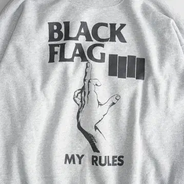 90s 00s 빈티지 BLACK FLAG MY RULES 맨투맨