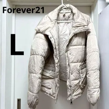 레어 FOREVER 21 베이지 다운 자켓 [ L 사이즈 ]
