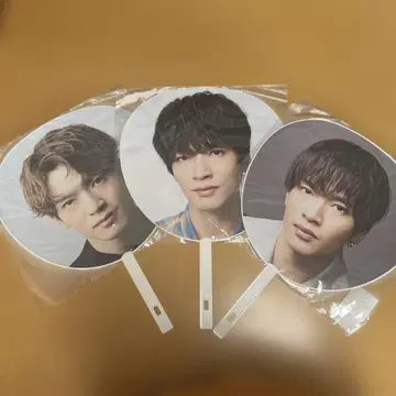 [ 흠집, 얼룩 있음 ] 후카사와 타츠야 군 부채 3점 세트