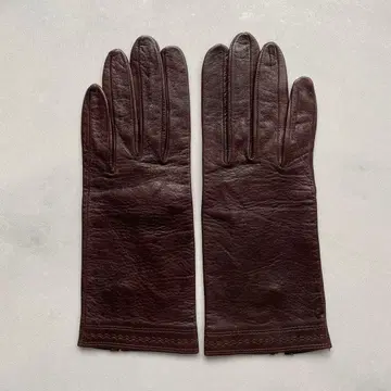 새상품급 여성용 가죽 그로브 브라운 가죽 장갑 사이즈 7 안감 없음