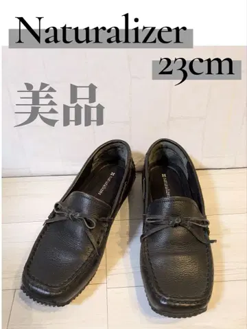 걷기 편한 천연 가죽 Naturalizer 블랙 가죽 로퍼 23cm