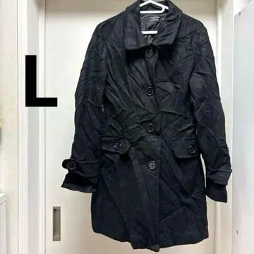 새상품급 블랙 코트 카라 부착 [ L 사이즈 ] 아우터 겉옷 겨울 방한