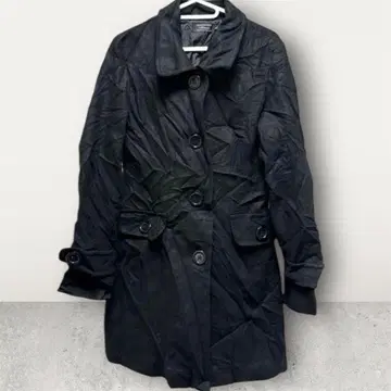 새상품급 블랙 코트 카라 부착 [ L 사이즈 ] 아우터 겉옷 겨울 방한