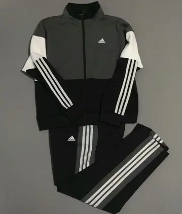 adidas 저지 셋업 상 XL 하 L 그레이/블랙/화이트 상하의