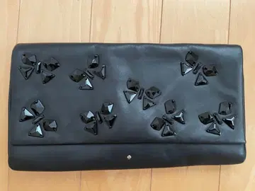 kate spade 블랙 가죽 클러치백