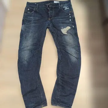 G-STAR 데미지 가공 ARC 3-D 슬림 데님