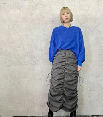 [ 미사용 새상품 ] TRANOI. 캐터필러 스커트 카키